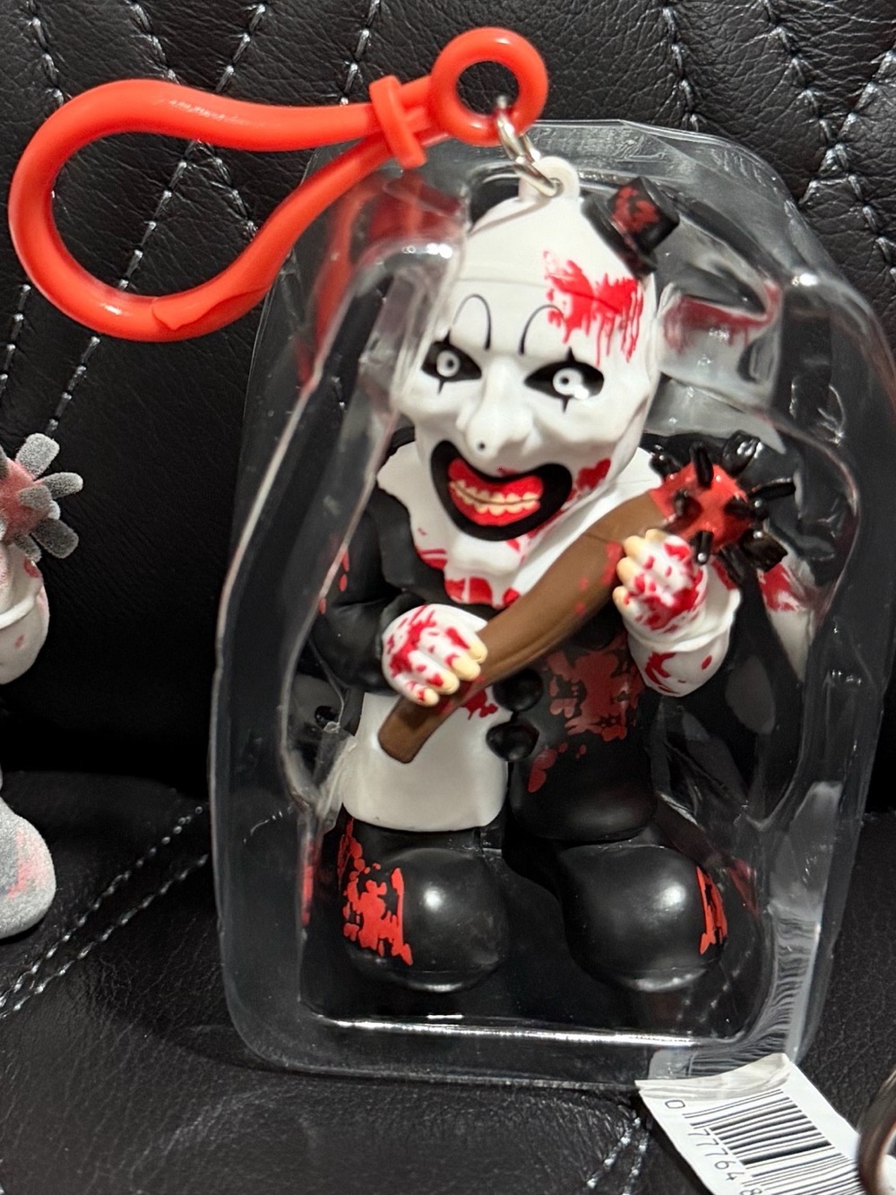 Terrifier Horror Clown Keychain Toy - Black & White with Red Accents